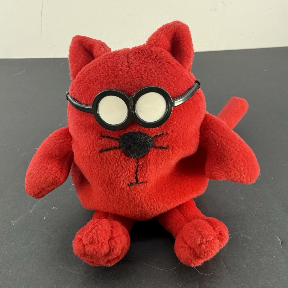 Gund Dilbert Catbert Red Cat Glasses Plush Stuffed Toy 5 inch Bean Bag